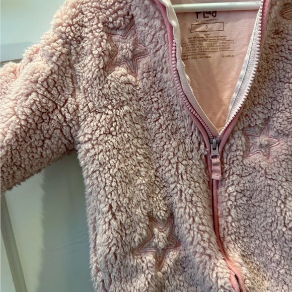 Little Sleepies Pink Star Pattern Fleece Jacket - Picture 4 of 4